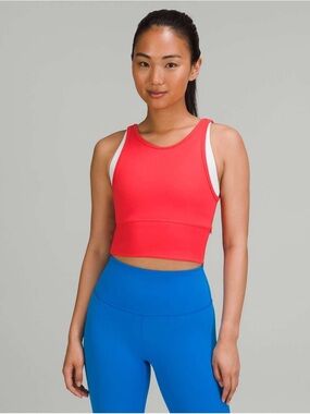 Lululemon Power Pivot Tank Top - Carnation Red Reversible Crop Top